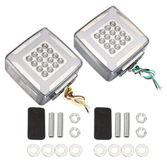 Partsam rear double-face fender light with red brake signal for clear signaling.