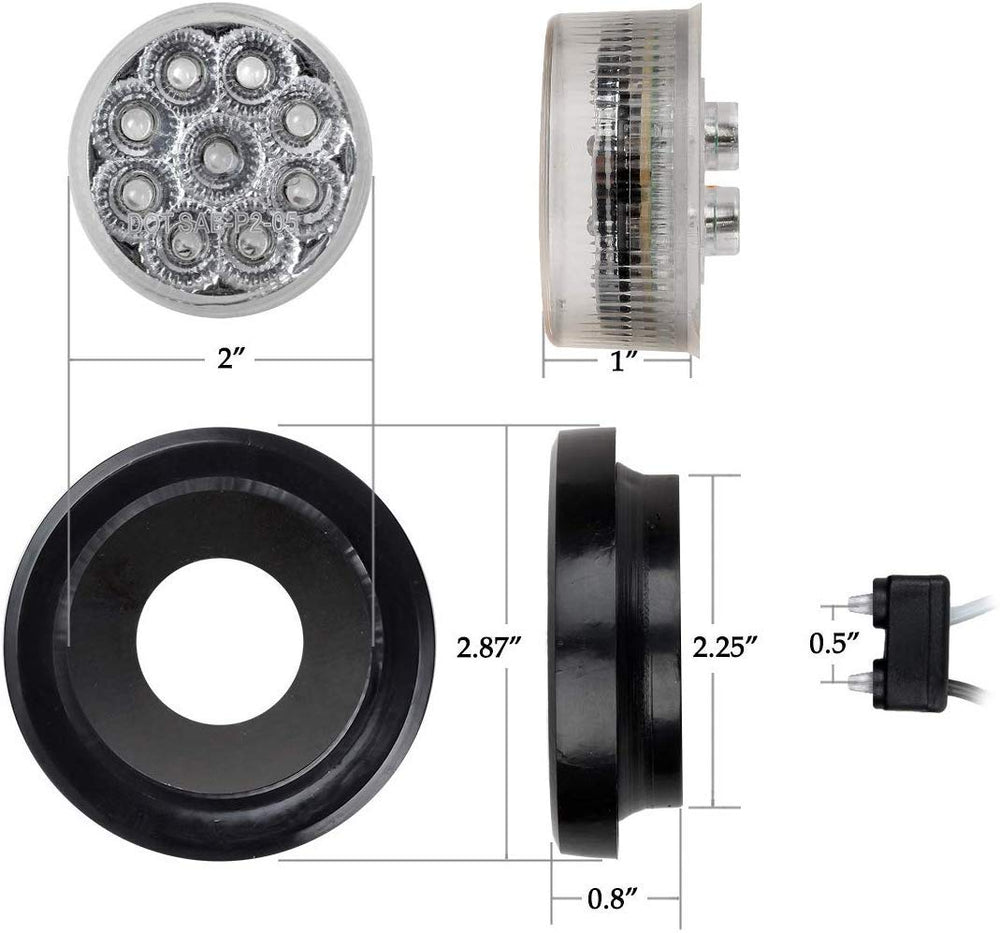 Partsam marker light wiring with pigtail for easy installation