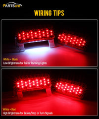 Partsam closeup of the 49-LED module delivering bright trailer signaling.