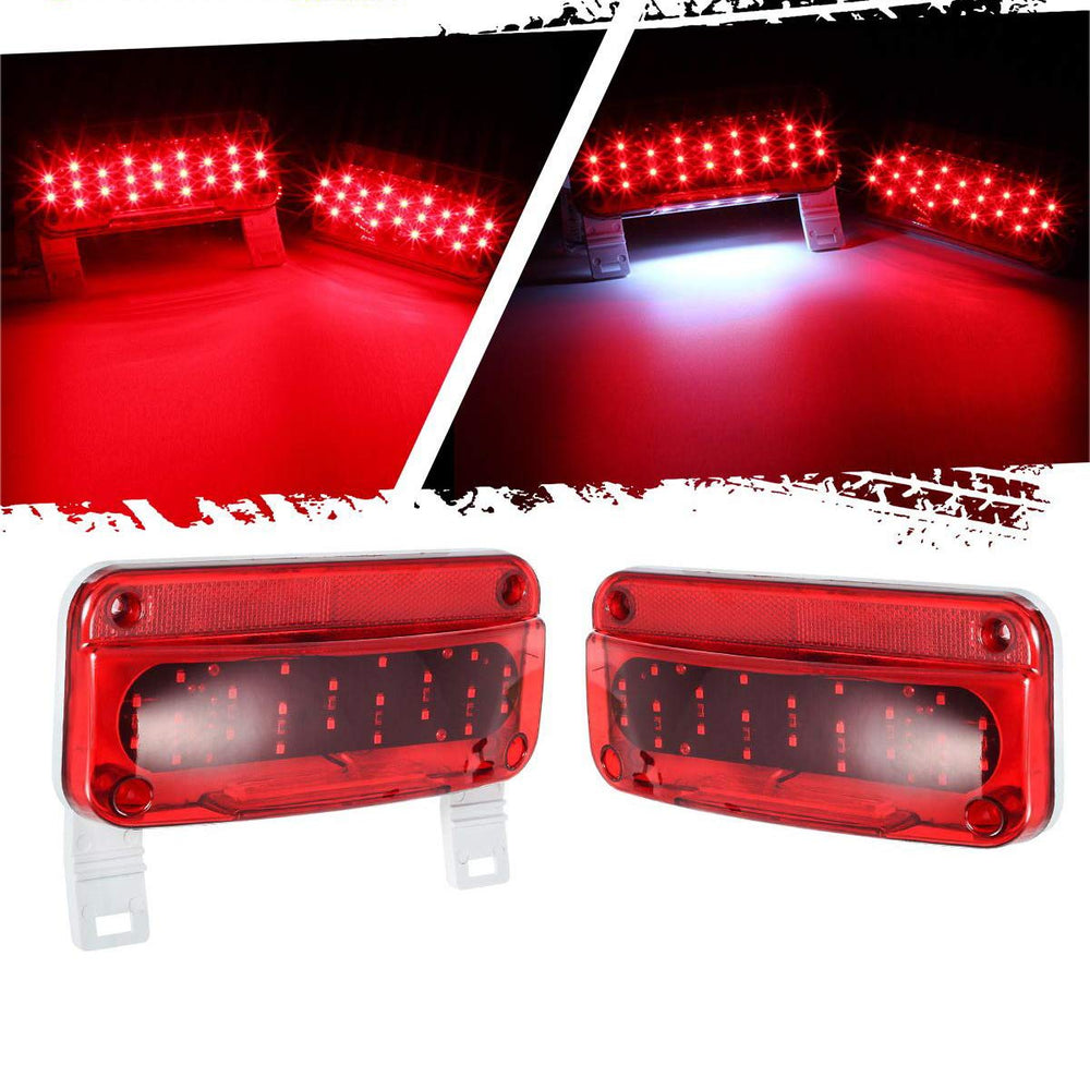 Partsam left-side rectangular LED trailer light for clear stop signals.