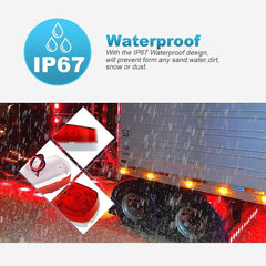 Partsam red/amber marker light for trailer identification and safer night driving.