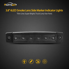 Partsam red LED marker light with smoked lens for rear lighting and signaling