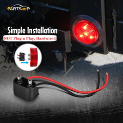 Partsam red reflex lens aids clear visibility from rear.
