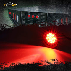Partsam round red 13-LED light with grommet offers simple trailer installation.