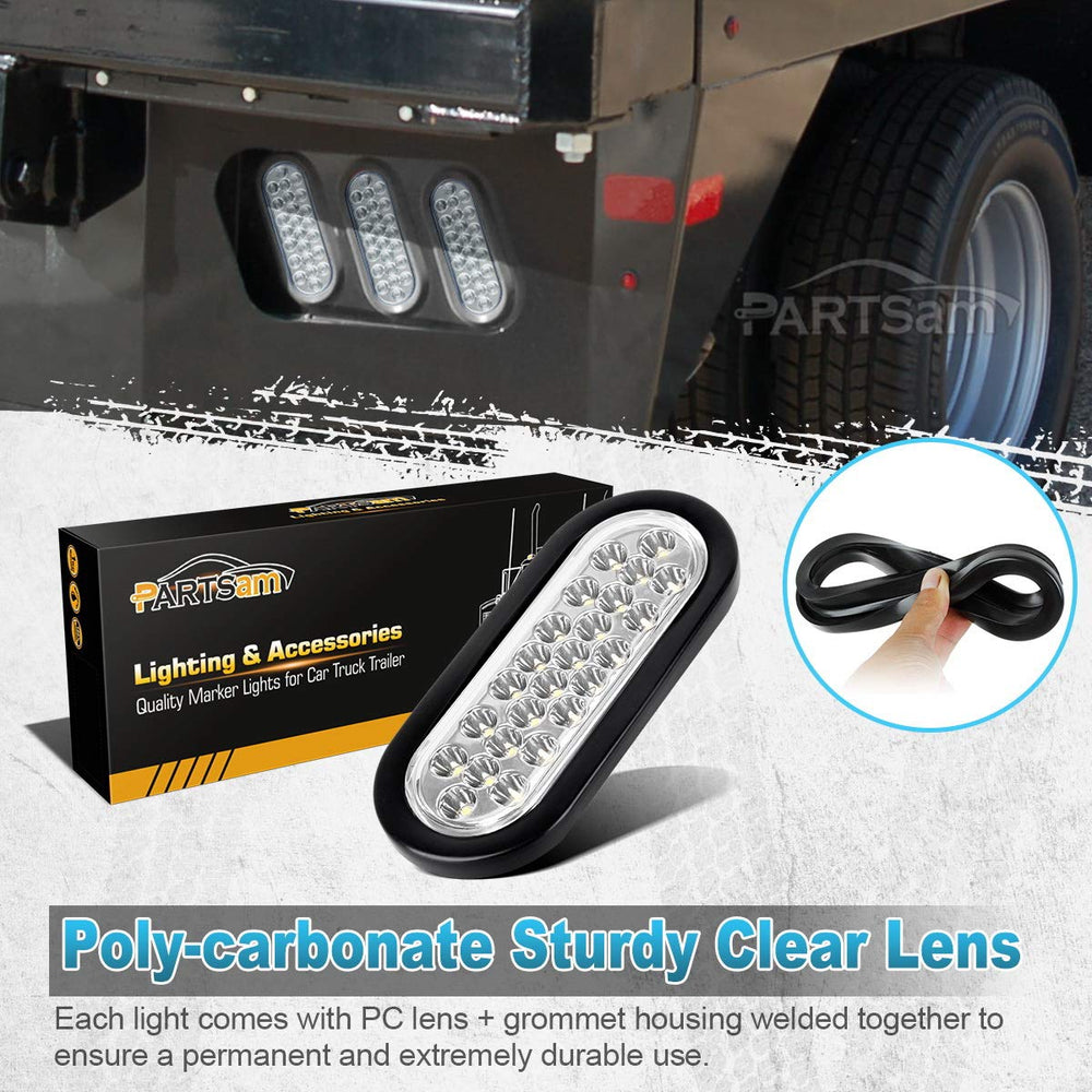 Partsam rubber grommet with 3-prong wiring for secure mounting.