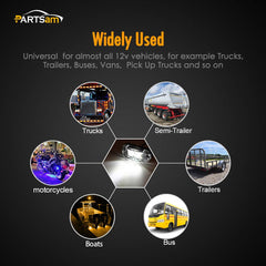 Partsam RV and trailer LED marker light with clear lens for better signaling