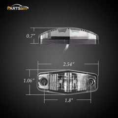 Partsam sealed waterproof trailer light with two-wire connection.