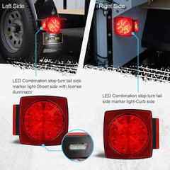 Partsam stop-turn-tail light with reflector for street-side signaling