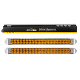 Partsam submersible 17 inch amber LED light bar with chrome bezel for bright signaling