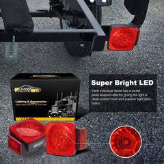 Partsam submersible trailer light close up shows waterproof seal and durable PCB.