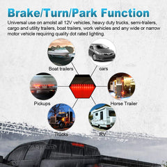 Partsam third brake light with red lens offers versatile signaling for larger vehicles.
