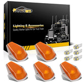 Partsam top cab marker amber cover lens enhances night visibility on Ford trucks