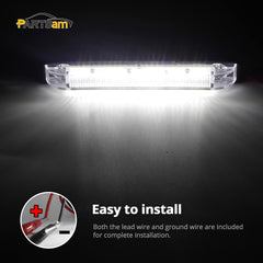 Partsam trailer LED strip light providing even illumination for trailers