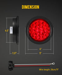 Partsam trailer light wiring with 3-prong plug for easy installation.