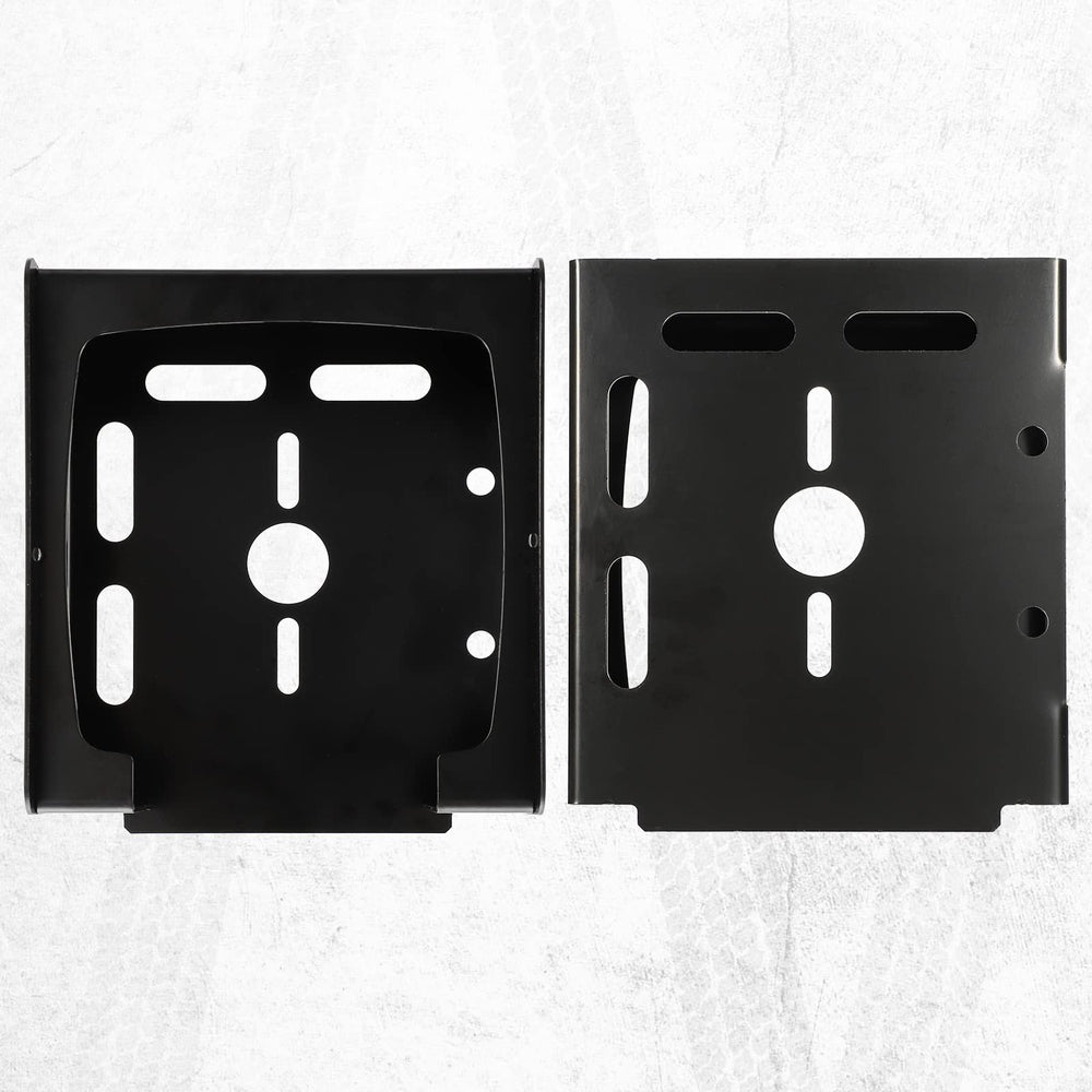 Partsam trailer tail light mounting box right in black steel for durable mounting