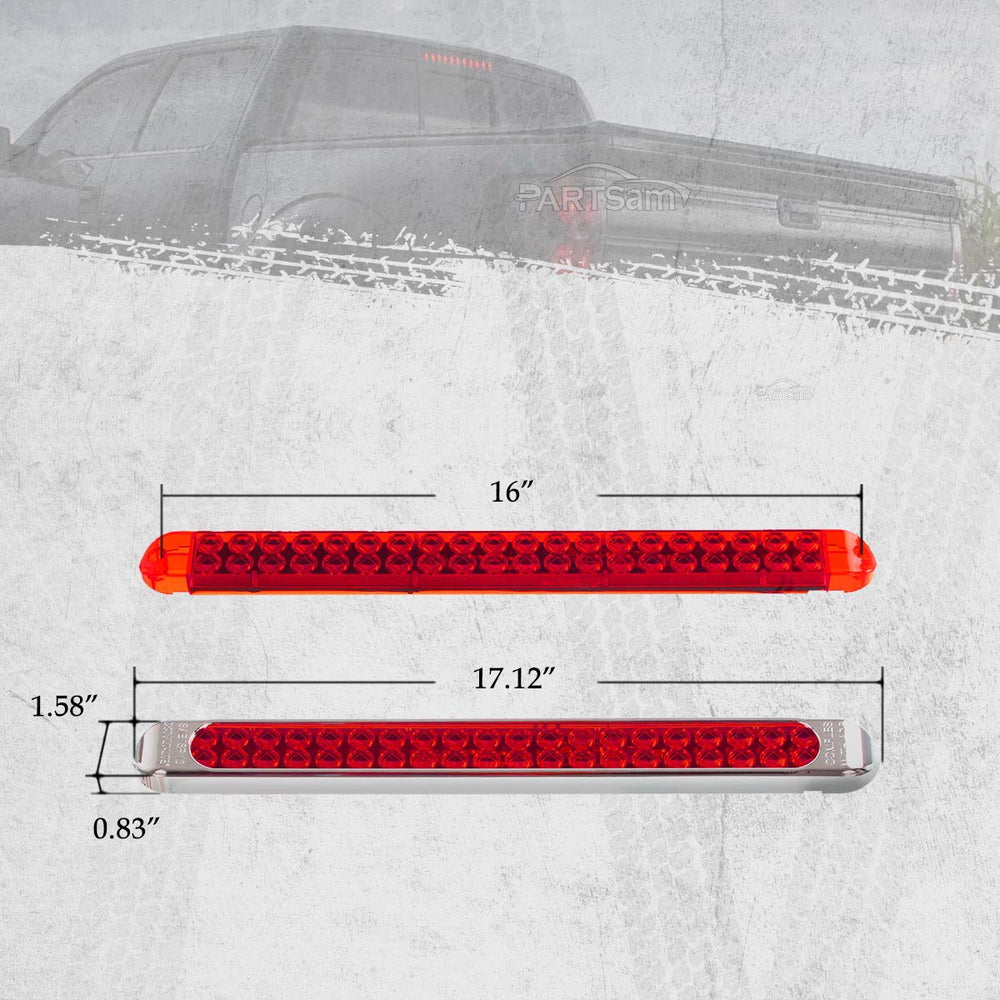 Partsam 17-inch waterproof light bar for rugged outdoor trailer use.