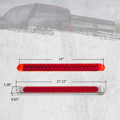 Partsam 17-inch waterproof light bar for rugged outdoor trailer use.