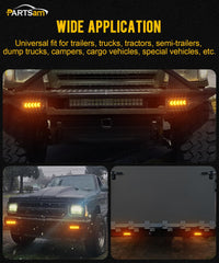 Partsam 12V-24V universal LED light suitable for trucks, RVs, campers, and boats.