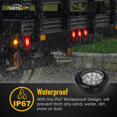 Partsam two-in-one marker light offers strong brightness in limited-space truck setups.