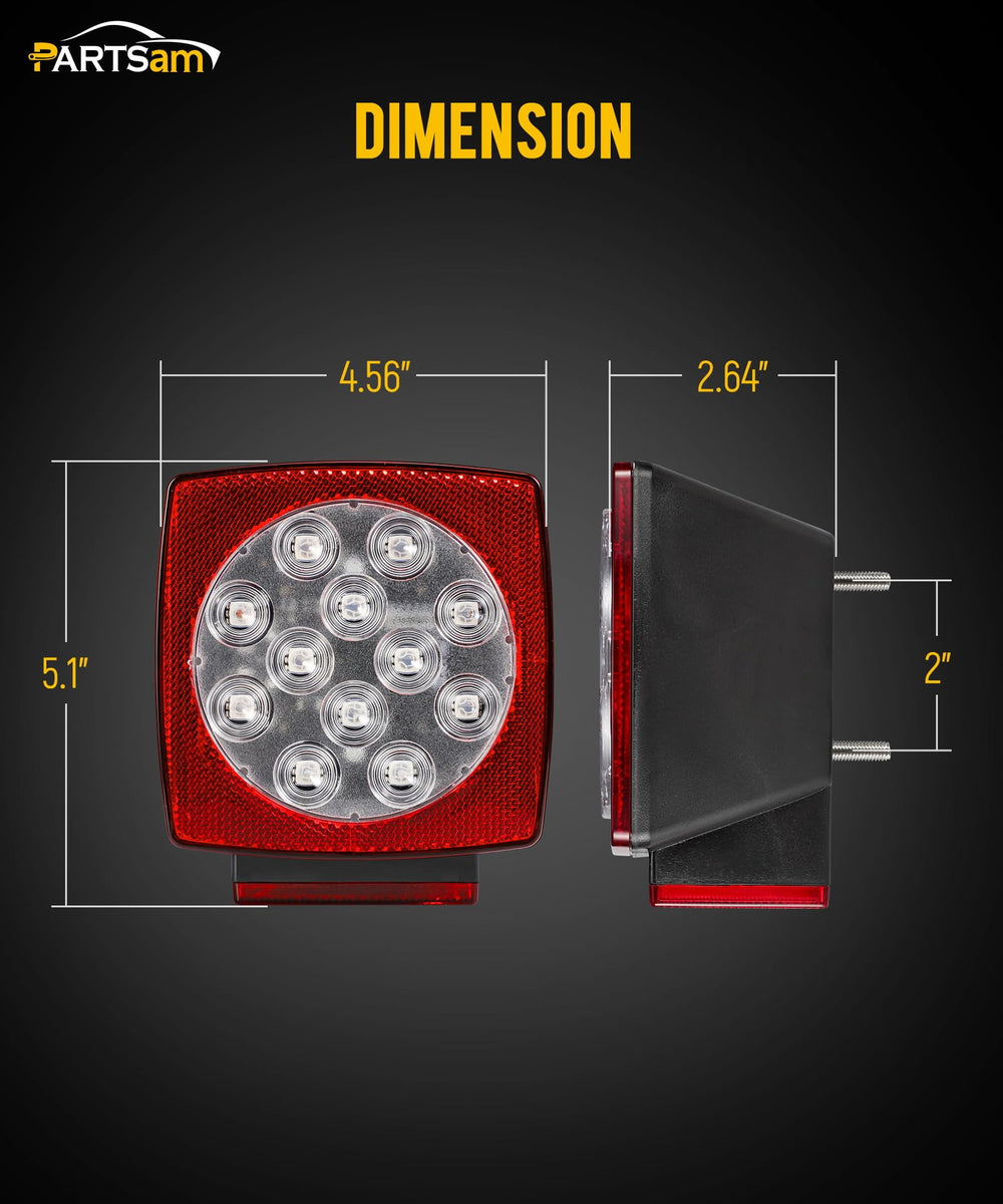 Partsam two-light trailer assembly delivers dependable signaling on every trip.