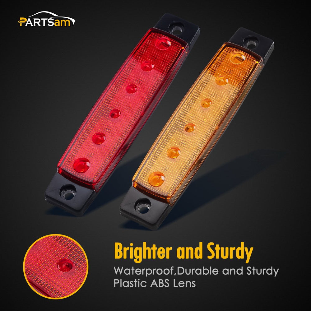 Partsam universal 12V marker lights fit many vehicle types.