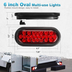 Partsam universal oval LED tail light for trucks and RVs