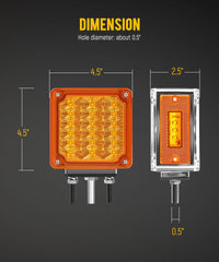 Partsam universal stud-mount pedestal light for easy truck trailer installation.