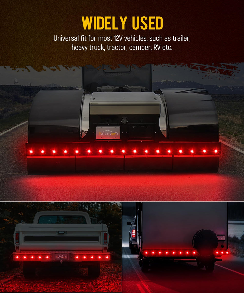 Partsam 10-pack watermelon lights for trailers, trucks, and RVs.