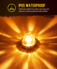 Partsam amber lights enhance marking on bumpers and air cleaners.
