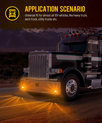 Partsam LED side marker lights reveal starburst patterns at dusk.