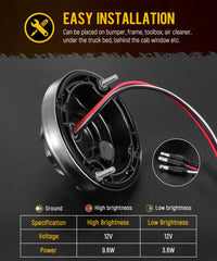 Partsam watermelon light supports 10-30V compatibility for most vehicles.