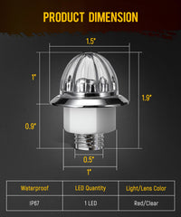Partsam watermelon light ideal for cargo bed rails and toolboxes.