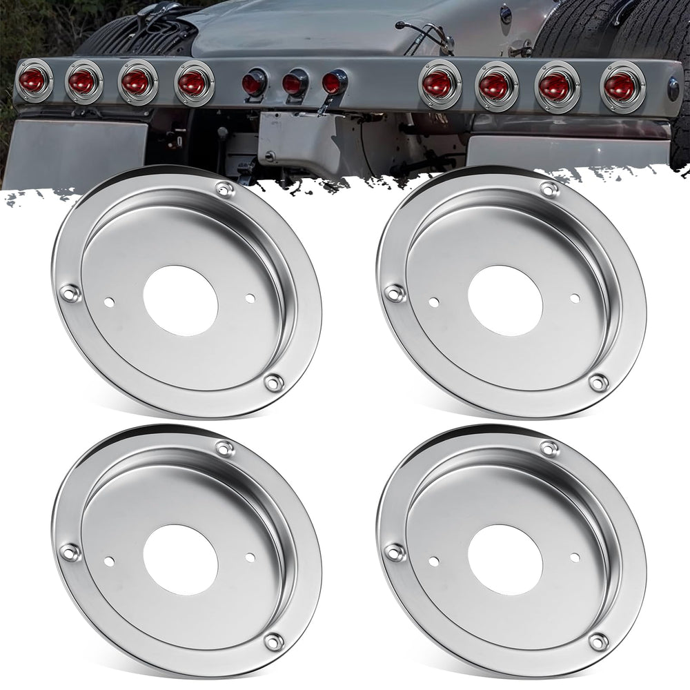 Partsam watermelon lights bunk adapter round bezel cover for secure weatherproof mounting
