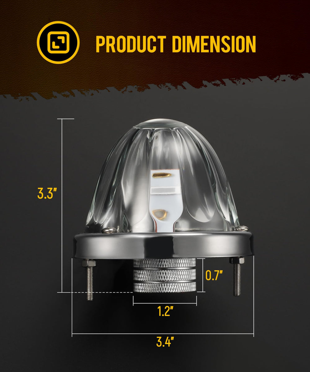 Partsam Watermelon Lights IP65 waterproof seal for all-weather use.
