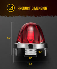 Partsam IP65 waterproof rating protects watermelon lights against weather