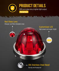 Partsam watermelon lights turn signal function; red lens signals clearly