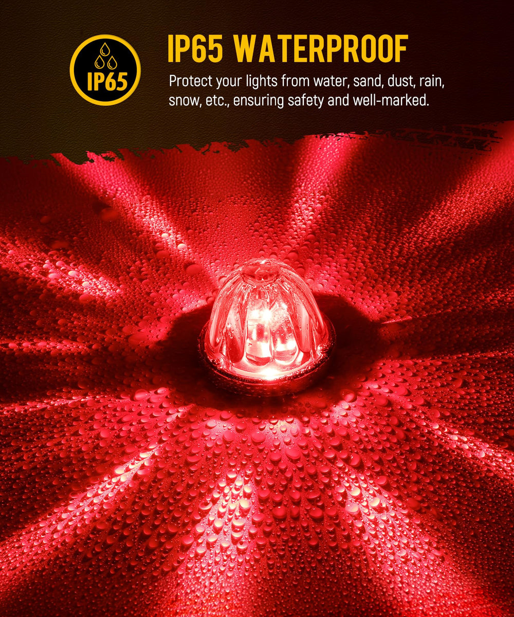 Partsam Watermelon Lights installed on a bumper for clear signaling.