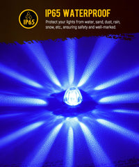 Partsam Watermelon Lights blue LEDs with color-coded wiring simplify installation.
