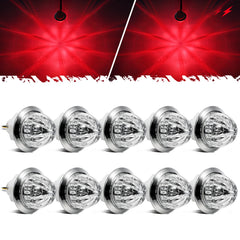 Partsam watermelon side marker light with high brightness for trailer visibility.