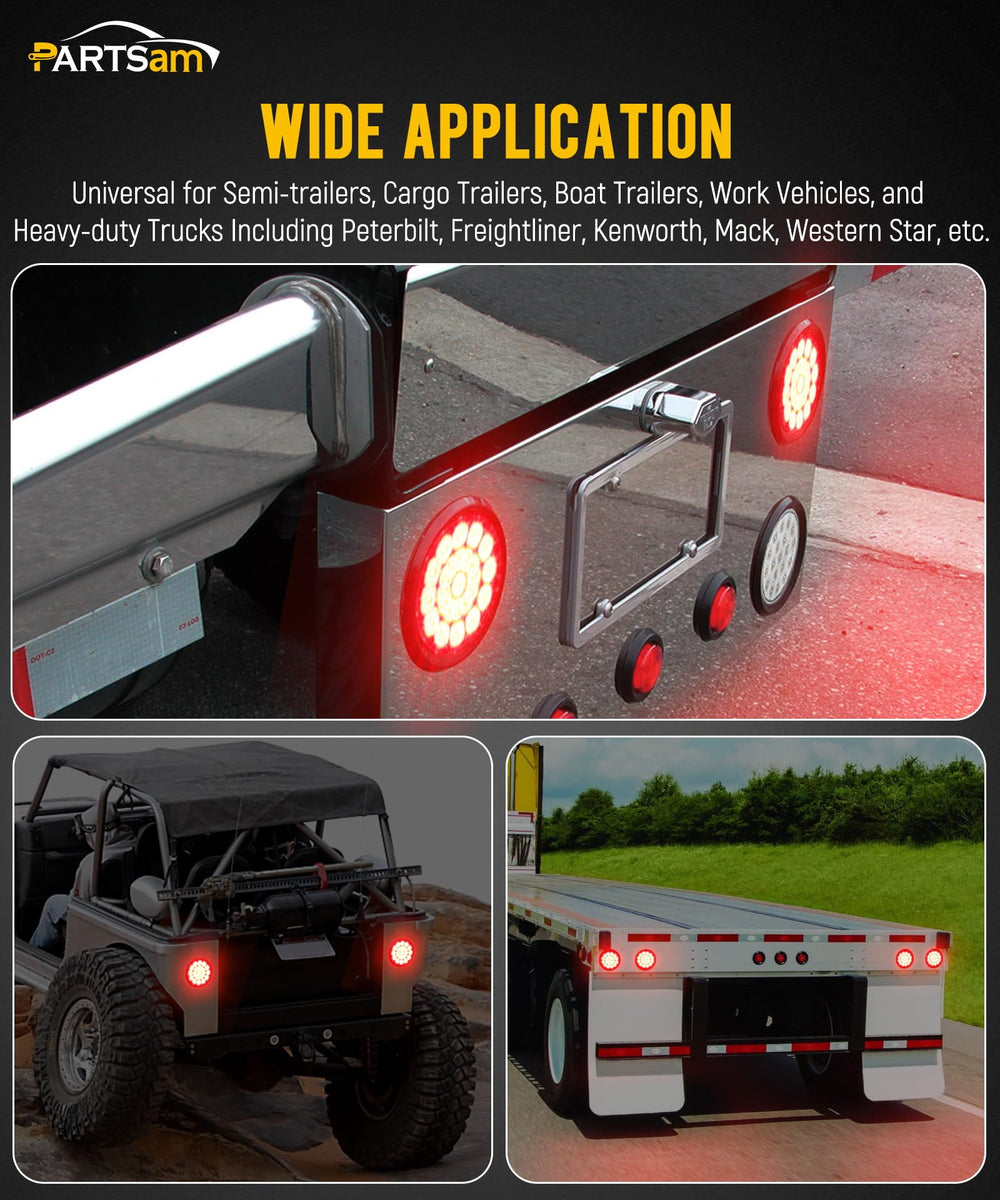 Partsam IP65 waterproof round tail light
