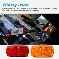 Partsam weatherproof 12V red marker light for rugged RV applications.