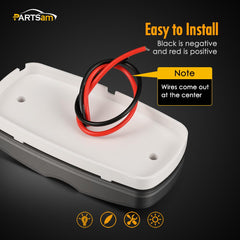 Partsam weatherproof lens housing protects against rain and road spray