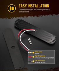 Partsam slim design suits multiple vehicle types and mounting options.