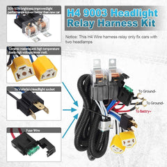 Partsam wiring kit installed in a vehicle for quick upgrade.