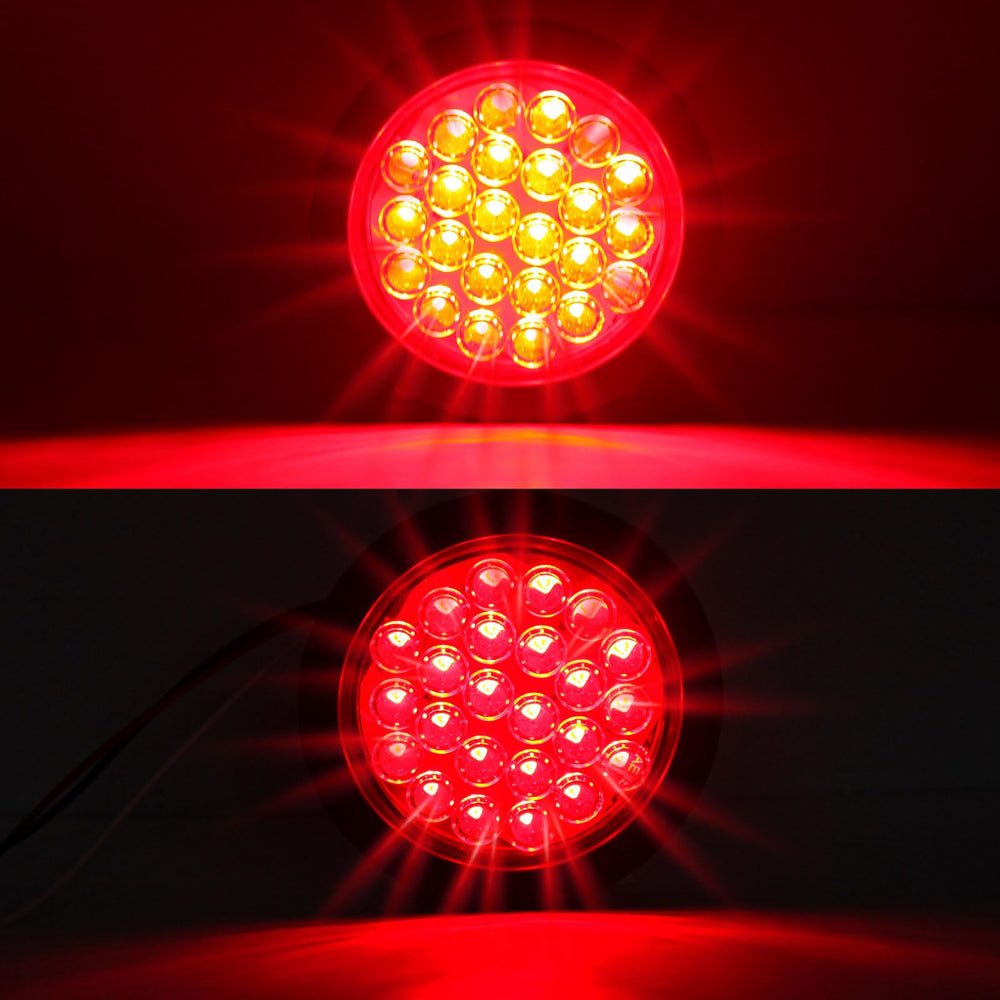Partswcgg 4in white round LED backup light for reverse visibility