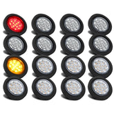 Partswcgg 2.5 inch amber marker light with clear lens improves trailer visibility