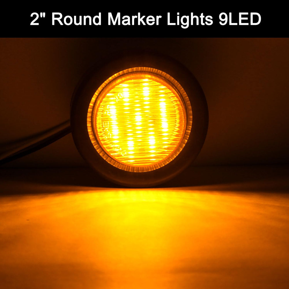 Partswcgg 2in round trailer light assembly showing flush mount profile