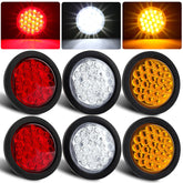 Partswcgg 4 inch red LED trailer light for stop and turn signaling on trailers.