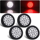 Partswcgg 4-inch round red stop light enhances trailer signaling.