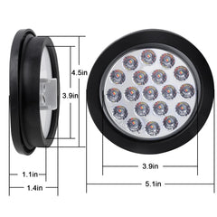 Partswcgg 4-inch round tail light installed on a trailer.